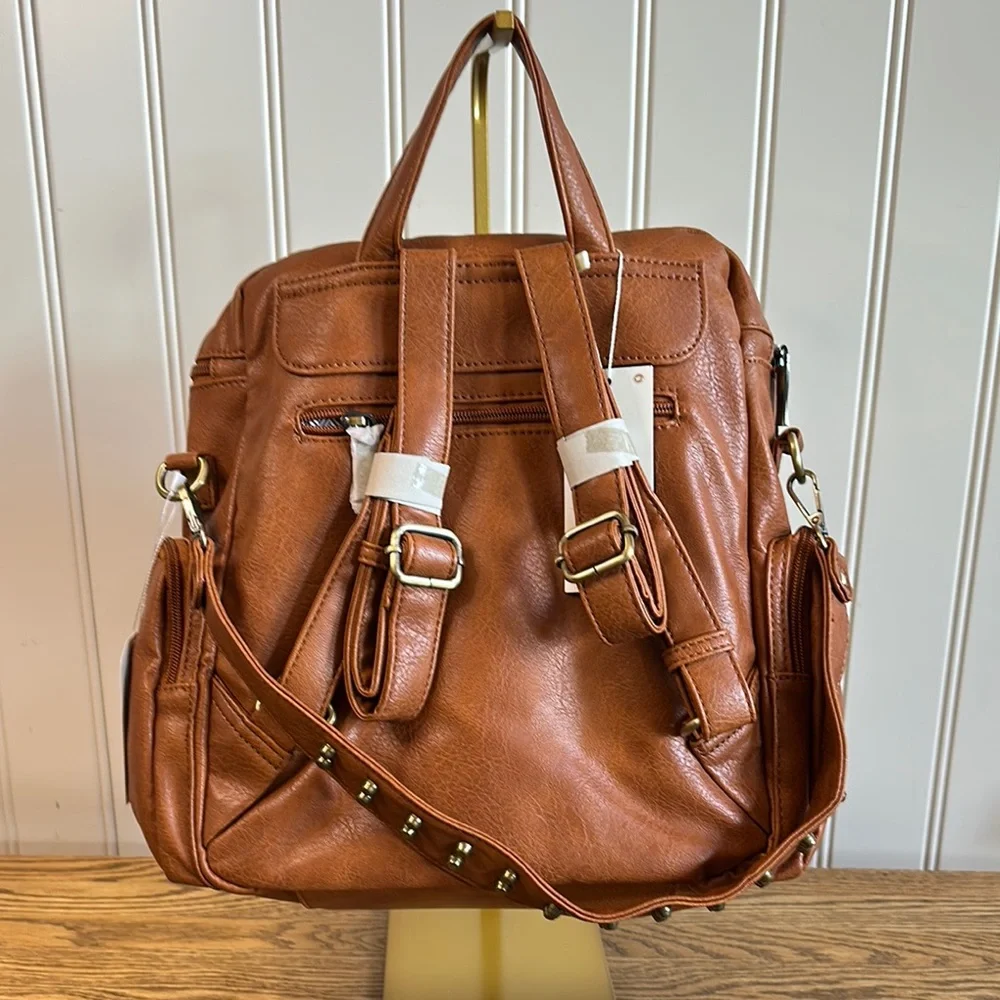 Elegant Cognac Women’s Backpack